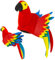 W WIDMANN MILANO Party Fashion - Hut Papagei, Vogel, Tierkostüm, Kopfbedeckung für Karneval