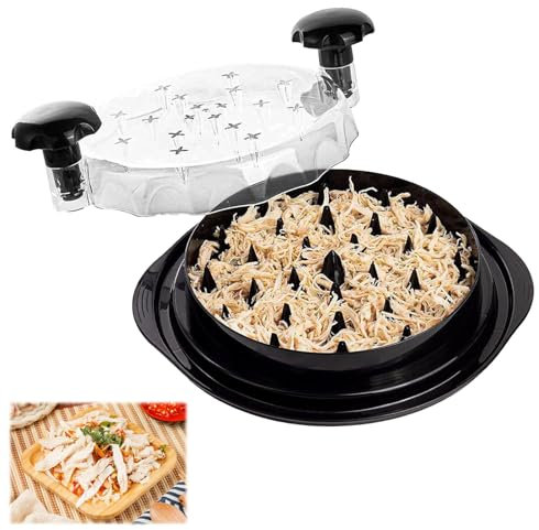 YCHYAN Desmenuzador de Pollo, Reversible Manualmente Trituradora de Pollo, Chicken Shredder con Mango Ergonómico y Base Antideslizante, Resistente al Calor, Apto para Lavavajillas