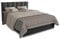 Juskys Boxspringbett Seattle 180x200 cm Dunkelgrau - Weicher Malmostoff - Inklusive Topper, gepolstertes Kopfteil - Boxspringbett für Schlafzimmer