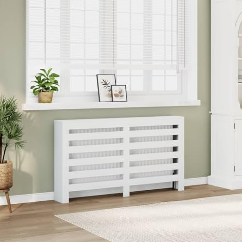 Xichuzi Heizkörperverkleidung Weiß 149x20x82 cm Holzwerkstoff, Heizung Abdeckung, Radiator Cover, Heizungsabdeckung, Abdeckung Heizung, Heizkörper Verkleidungen - 852699