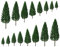 NHQZ 16 Stück Modellbau Bäume,Miniatur deko, 3.5cm - 11cm Modell Bäume Miniatur, Zug Bäume Eisenbahn Landschaft Diorama Baum Architektur Bäume, für DIY Landschaft, Mini Landschaftsgestaltung Deko Baum