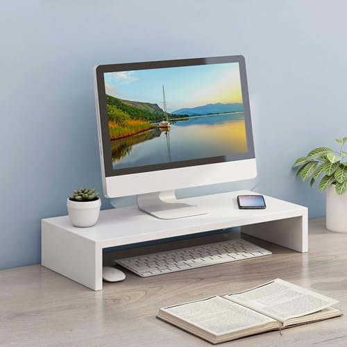 Onxyrbyte Monitorständer,bildschirmerhöhung,Schreibtisch-Riser-Organizer,Vintage Holz Monitorständer,Unterbau Bildschirm,Büroflächen vergrößern,multifunktional,für PC Monitor Laptop Drucker