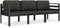 3-TLG. Garten-Lounge-Set mit Kissen Aluminium Anthrazit,GartenmöbelSet aus Aluminium modulares Gartensofa für ultimativen Sitzkomfort Gartenmöbel
