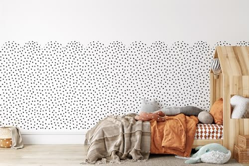 Jakobsmuschel-Schablone, Jakobsmuschel-Muster, halbe Wandbordüre, große Heimdekoration, Kinderzimmer, Schablone, wiederverwendbar, Malen Sie Ihr eigenes maßgeschneidertes Tapetendesign