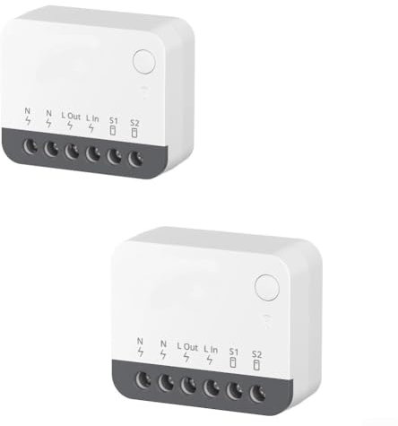 2PCS For ZIGBEE Smart Switch, Mini Smart Light Switch Modules, Voice Controlled Home Switch Module For Alexa For ZBMINIR2