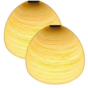2 Stück Lampenschirm 70er Jahre E14 Mediterran Ersatzglas Lampe Glaslampenschirm Lamp Shade Lampenschirme 17 cm Durchmesser Glas Ersatz (2x Lampenschirm mediterran)