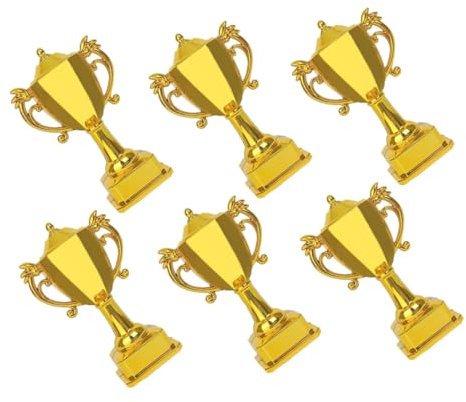 MAGICLULU 6stücke Mini-trophäenform-kuchenaufsatz in Gold Für Feiern Und Partydekoration Trophäenform-kuchendekoration Miniatur-trophäen-kuchenornament