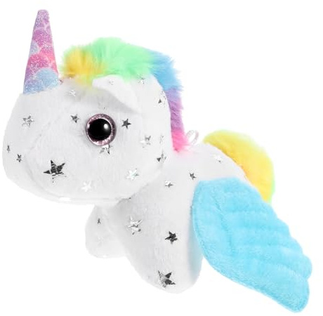 SUPVOX Pendentif Licorne Peluche avec Queue Mobile Porte-clés et Accessoire Sac Adorable Décoration Suspendue pour Clés Sac à Main et Valise Cadeau Anniversaire Animaux Peluche