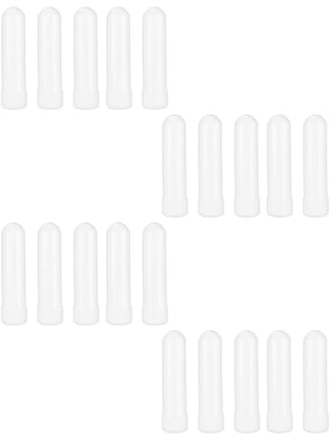 BAZEITFLOW 20 Stück Kunststoff Naseninhalierröhren für Ätherische Öle Leicht und Kompakt Einfach zu Lagern und Auslaufsicher für Aromatherapie Unterwegs