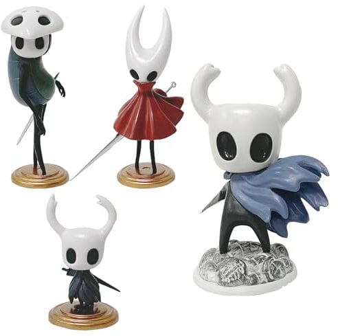 AUNGCSHE 4 PCS Hollow Silksong Figuras, PVC Hollow Knight Figuritas, Figura Anime para Coleccionar, Regalos Decorativos, Decoraciones Carcasas Computadoras