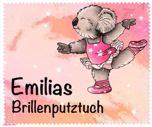 Generisch Brillenputztuch Koala personalisiert // Brillenputztuch Mädchen personalisiert