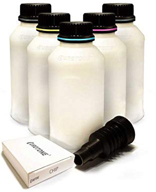 Eurotone 5X Refill Tonerpulver + Chips für HP Color Laserjet 2500 füllt C9700A-03A C9700A - C9703A 121A Set