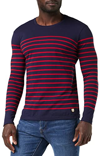 Armor Lux Herren Marinière Port-Louis Héritage Homme Langarmshirt, Blau (455 Navire/Braise 455), XX-Large (Herstellergröße: 2XL)