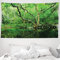 ABAKUHAUS Grün Wandteppich und Tagesdecke, Nature Theme Jungle aus Weiches Mikrofaser Stoff Waschbar ohne Verblassen Digitaldruck, 230 x 140 cm, Dunkelbraun