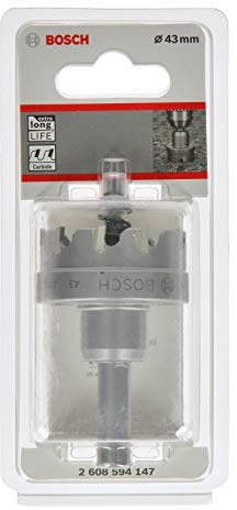 Bosch Professional 1x Sega a Tazza Carbide Precision for Sheet Metal (acciaio inox, Ø 43 mm, accessorio per foratrice)