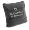 Kuschelkissen mit Namen XL-Größe, flauschig, Schmusekissen personalisiert mit Text und Herz Stickerei, Romantisches Geschenk für Frauen Freundin Geburtstag Weihnachten (dunkelgrau)