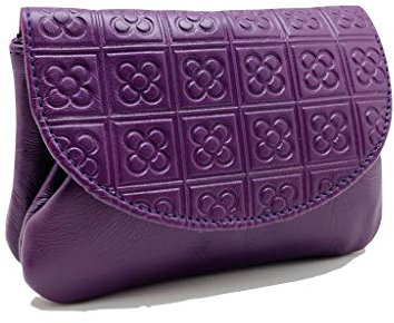 Geldbörse für Damen, Damen und Mädchen aus Leder, Lila Panot, S, Elegant