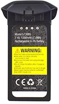 ZYGY 1Stück schwarz 7.4V 1000mAh Lithium Batterie für D58 U88 U88S Brushless Quadcopter RC Drohne