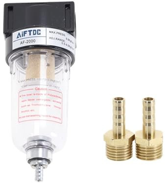 Séparateur huile-eau Filtre à air de pièces pneumatiques, unité de traitement des sources d'accessoires pour la séparation de l'eau d'huile de compresseur AF2000 Outil de lubrificateur de séparateur d