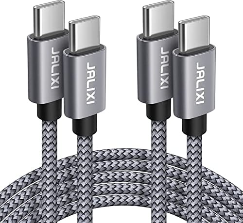 JALIXI USB C auf USB C Kabel 3M, 60W Lang USBC Ladekabel Schnellladekabel Nylon für Samsung Galaxy S25 S24 Ultra, für iPad 10th Generation, für PS5 Controller