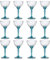 Bormioli Rocco 12x Bleu 240ml Florian Verres Expresso Martini - Ancien Verre Champagne Cocktail Prosecco Vin Gin Coupe Coupes Ensemble-Cadeau