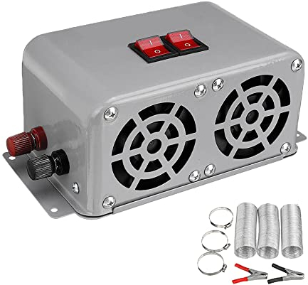 TOTMOX 24V 800W Chauffage de Voiture Réchauffeur d'Hiver Compact Chauffage de Voiture 3 Sorties d'Air, 2 Interrupteurs Marche/Arrêt