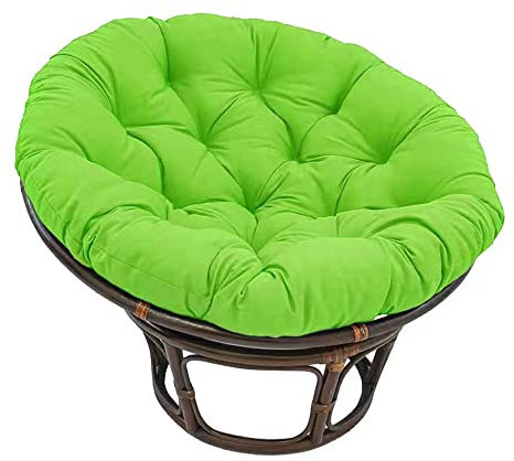 Morbuy Cuscino per Sedie sospese, Cuscino Poltrona Papasan Rotondo Spessa Comoda Seduta Traspirante Impermeabile Cuscino per Interno ed Esterno Giardino (100x100CM,Frutta Verde)