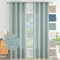 MIULEE Wohnzimmer Vorhänge Gardinen Leinen Ösenvorhang Leinenoptik Vorhang Boho Gardine mit Ösen Semi-transparent Leinenvorhang Curtains 2er Set HxB 245x140 cm，Mintgrün