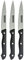 PARENCE - Lot de 3 couteaux de table à lame acier inoxydable. Ensemble de couteau pour la table type couteau à steack. Longueur de 22.5 Cm