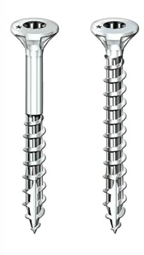 Vis à bois aggloméré ROCKET acier zingué tête fraisée empreinte Torx T30 partiellement filetées 6x120/70 boîte de 100 p