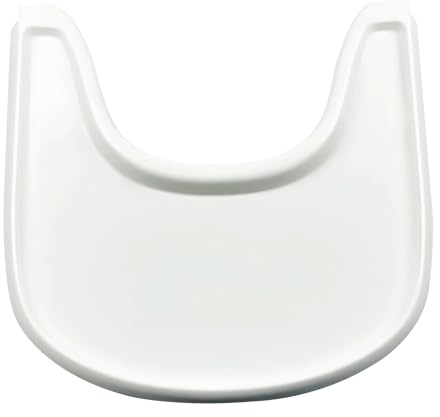 Hochstuhl-Tablett kompatibel mit Stokke Tripp Trapp Stuhl mit glatter Oberfläche und starker Saugkraft – aus lebensmittelechtem Kunststoff (BPA BPS BPF blei- und phthalatfrei) – Weiß