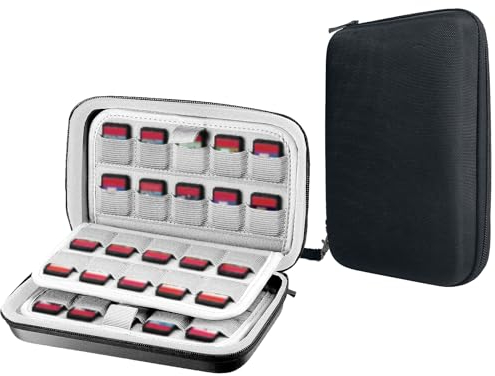 TATMOHIK 80 Spiele Aufbewahrungsbox für Nintendo Switch Spiele Aufbewahrung Kompatibel mit Nintendo Switch Spiele und SD Karten, Game Card Case für Switch Spiele hülle mit 80 Spielen Platz