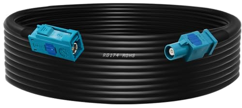 TUOLNK Fakra Z Stecker auf Buchse Kabel RG174 Fakra Z RF Koaxialkabel für Auto GPS Navigation GPS Antenne Verlängerungskabel DAB Digital FM AM Radio Sirius XM Satelliten Radio 16.4ft(5M)