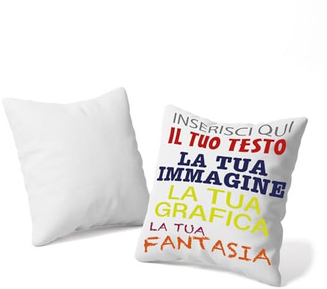 VENEZIANO Gruppo Cuscino Personalizzato 40x40 con Imbottitura - Cuscino Personalizzato con Imbottitura - personalizza Ora con Testi, Loghi o Immagini - 100% Made in Italy