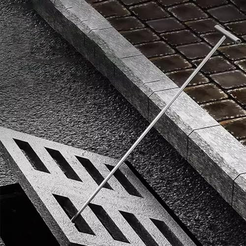 Schachtdeckelhaken Schachthakenwerkzeug, Praktischer Deckelheber für Gitterroste, Schlüssel Zum Anheben Von Kanalisationsabziehern Am Straßenrand, Universalhaken Zum Abnehmen Von Deckeln(1/4 - 40cm(1