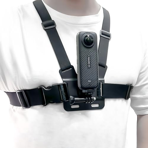 Adjustable Chest Mount Harness for Insta360 X4 X3 X2 X ACE Pro ONE RS R GO 2 3, Chest Strap Body Mount Accessories Compatible with Gopro Hero Series and DJI Osmo Action 2 3 4 Cameras Attachments