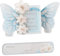 YENVWG Transparenter stabiler Acryl-Kartenrahmen, dekorativ, elegantes Rosen-Lilien-Muster, für Sammel- und Werbekarten