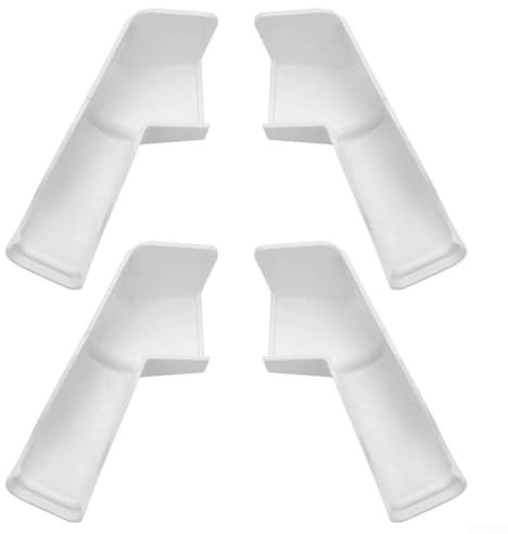 4 Stück RV-Dachrinnenausläufe, Wohnmobil-Dach-Regenwasserablauf-Wasserkanal, für Wohnmobil, Mini-Dachrinne, Wohnmobil, Dachrinnenauslauf, linke und rechte Dach-Tropfkante (weiß)
