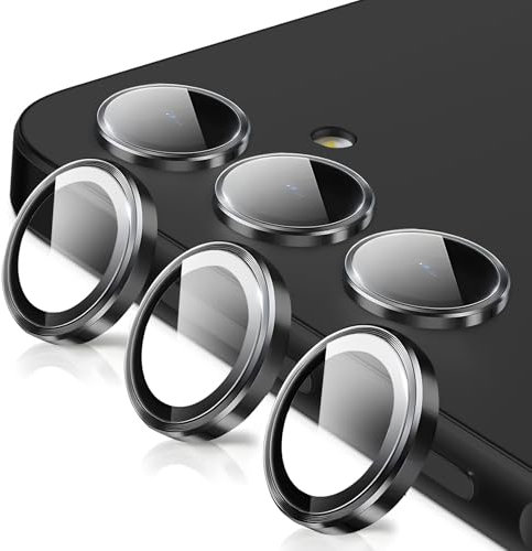 Oelrstfe Caméra Arrière Protection pour Samsung Galaxy A55/A35 5G Verre Trempé,Protecteur Objectif Lentille,9H Dureté HD Définition Anti-Rayures Ultra Résistant D'objectif Lens Camera Protector,Noir