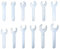 sourcing map Open End Wrench 4/5.5/7/8/11/12/13/15/17/19/22/23mm Metric U-Shaped Single Open Ended Spanner Super Thin Small Flat Head Galvanizing Wrench for Automotive Repair Furniture Assembly