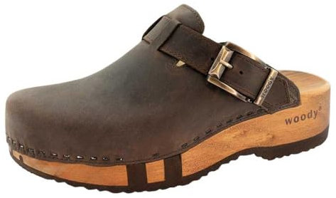 woody Herren Leon Clog, Caffe, Größe 45