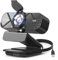TRAUSI 1080P HD Webcam with Microphone, Noise Cancellation, Privacy Cover, Wide-Angle Lens, Auto Light Correction, Plug & Play USB Webcam for Laptop, Desktop, PC, Mac, Zoom, Skype, Streaming Black