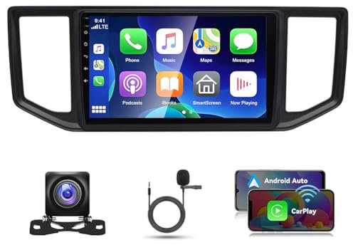10 Inch Android 14 Car Stereo for VW Amarok Crafter Van Man 2017-2021 Car Radio 2 Din with Wireless CarPlay Android Auto HD Touch Screen GPS WiFi SWC Bluetooth FM/RDS Backup Camera, 2+32G