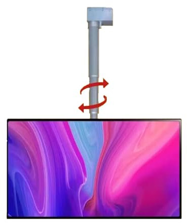 Support TV motorisé avec rotation à 360° et levage automatique télescopique pour écrans plats, solution gain de place pour divertissement à domicile