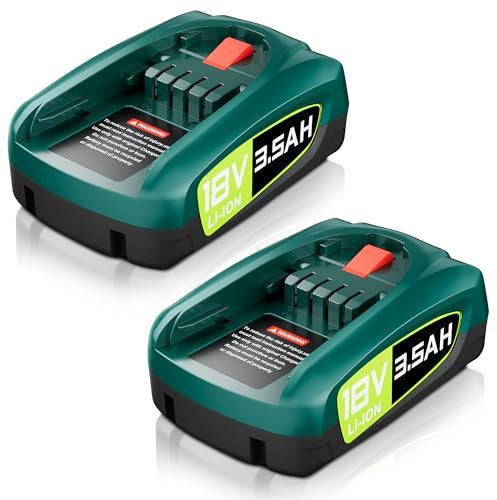 2X 3.5Ah 18V Akku für Bosch 18V PBA Ersatzakku, Kompatibel mit Bosch Home & Garden, Gardena, Gloria, Wagner, Rapid (Nicht für Unlimited Staubsauger), Lithium-Ion Ersatzakku für PSR PSB