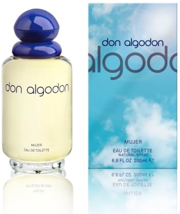 Don Algodón Eau de Toilette Woman 200 ml | Feminine Perfume with Spray | Floral and Citrus Fragrance with Vetiver | Timeless, Elegant and Fresh Classic