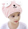 Girls' Super Absorbent Coral Velvet Wet Hair Dry Turban Wrap Quick Dry Head Towel Cap Hat for Bathing Shower Washing Hair Spa Towel for Kids, Pink