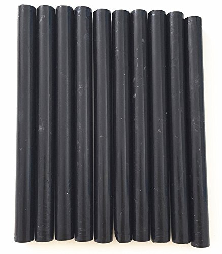 Tikwisdom 10 pcsSiegelwachs-Stangen für Heißklebepistole, Schwarz
