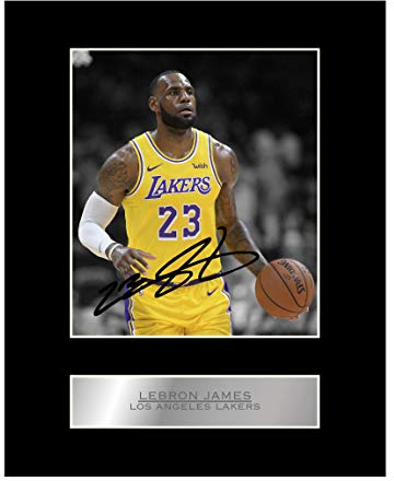 Signiertes Foto von Lebron James, Los Angeles Lakers, #2 NBA, signiertes Geschenk, Kunstdruck