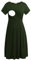 Smallshow Robe d'allaitement à Manches Courtes Robe de Maternité Décontractée pour Femmes pour Allaitement Army Green Large